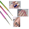 Pincel Liner Fino Para Mano Alzada Uñas Kit con 3 piezas Tornasol