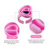 Anillos para Pegamento de Extensiones de Pestañas Forma Corazon 100 piezas Menta