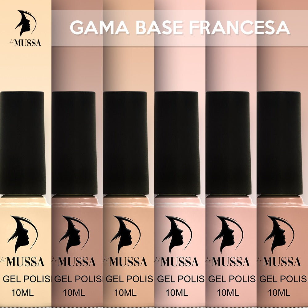 Gelish Lé Mussa Gama Base francesa c/6pz