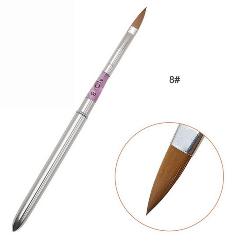 Pincel Plateado con Decoración en Medio